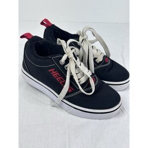 Heelys Kids Youth 13c Pro 20 Canvas Skate Shoes Black White & Red